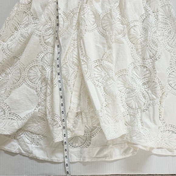 Anthropologie Maeve Eyelet Midi Dress White Size 10 NWT - Picture 10 of 15